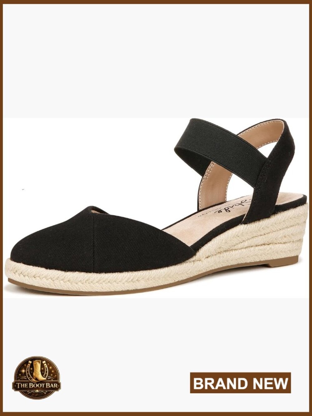 Wedge Espadrilles with Ankle Strap, Cushioned Insole, 1.75" Heel, Pull-On,
